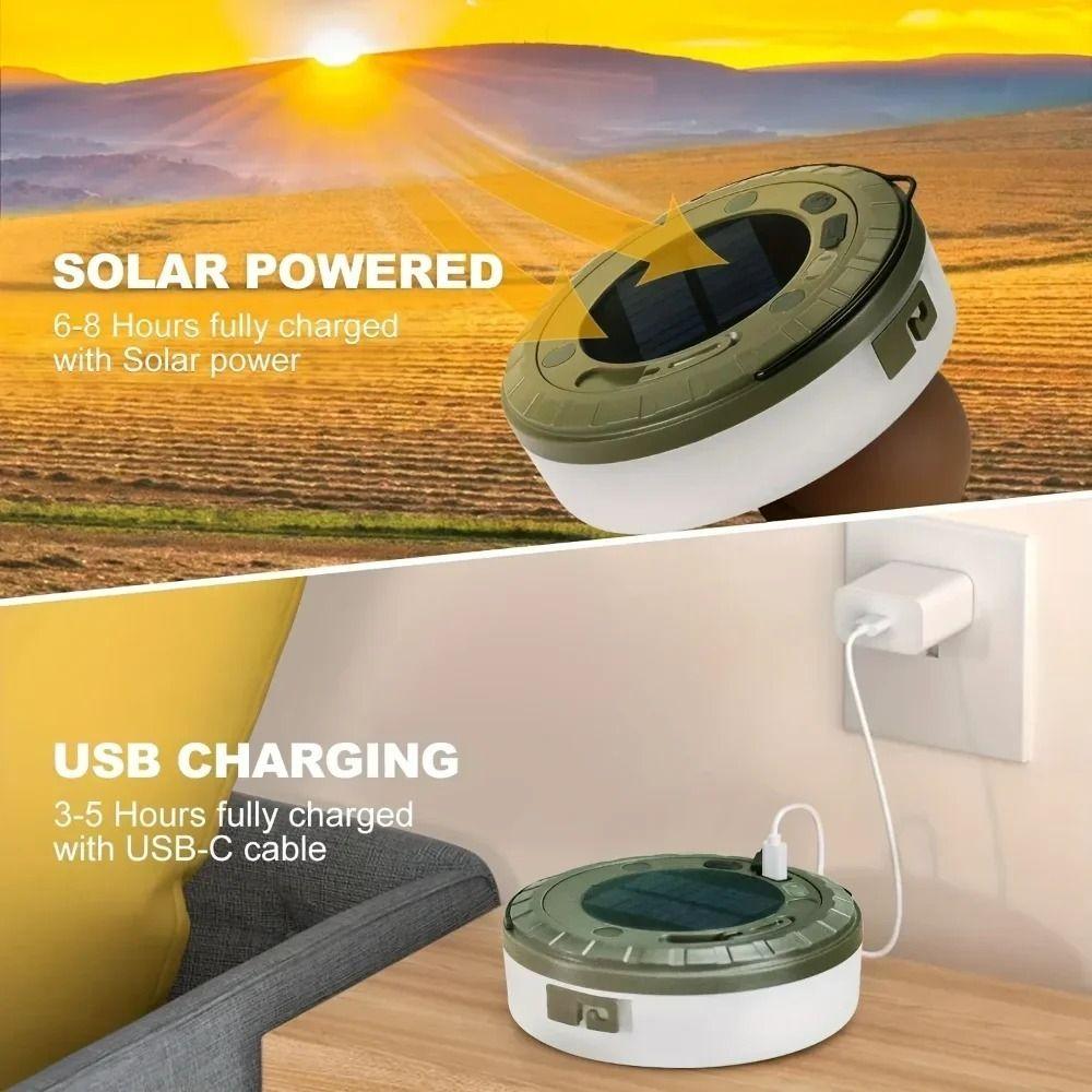 Solar Powered Outdoor Solar Lights 10M String Lights LED Camping Lamp  Tent Room