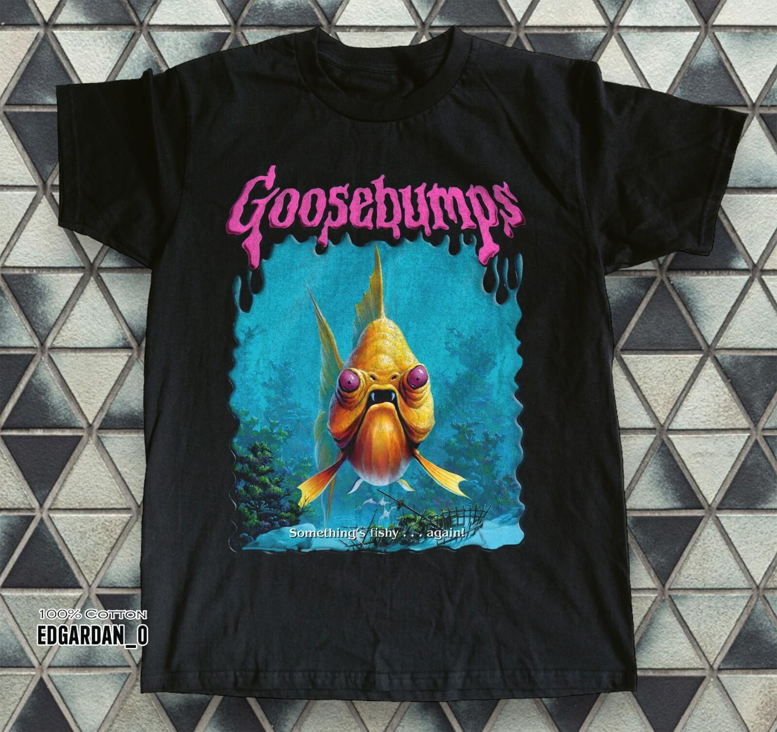 Goosebumps Deep Trouble II 2006 Cover Halloween Unisex Black T-shirt Size S-5XL M