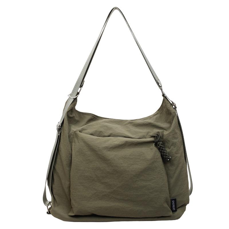 Large-capacity commuter tote bag autumn and winter new trendy simple fashion canvas bag women's shoulder bag messenger bag