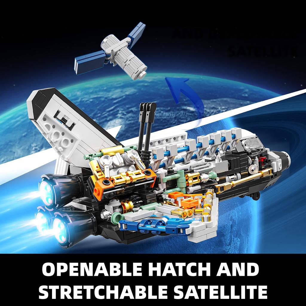 Non-Toxic 536Pcs Ideas Space Shuttle Model Building Blocks Sets Child Toys Halloween And Christmas Gifts Compatible With Legoed Particles