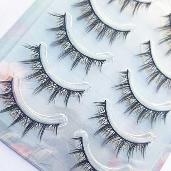 Yuejiao Niang Little Devil Natural Full Strip False Eyelashes - Big Eyes 009