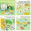 Blocks Animal Wooden Kids Early Education Toy Handeye Coordination Set Train