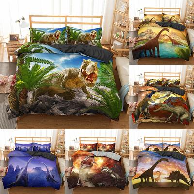 Dinosaurier-Serie, Heim-Bettwäsche-Set, Bettbezug und Kissenbezug, AU-King-Size-Einzel-/Doppelbett, Full-Size-Heimdekoration