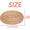 Set of 2 Oval 15.7x11.8IN Natural Handmade Rattan Placemats Rattan Insulation Heat-Resistant Mat Pot Holder Tripod