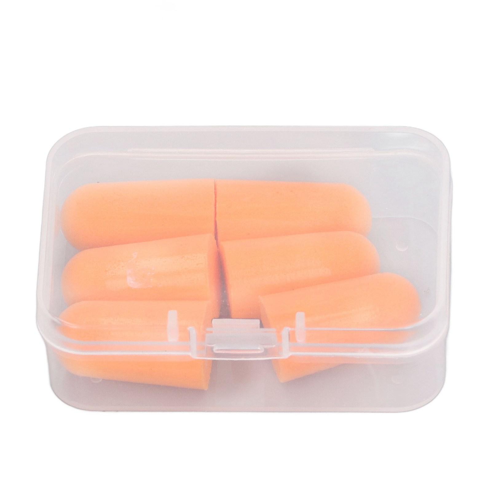 

6 шт. Портативные пенопластовые беруши для блокировки звука, оранжевые, мягкие, шумоподавляющие беруши для слуха