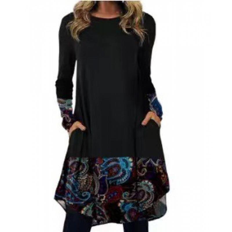 Ethnic Style Fashionable Casual Spring and Autumn Dress