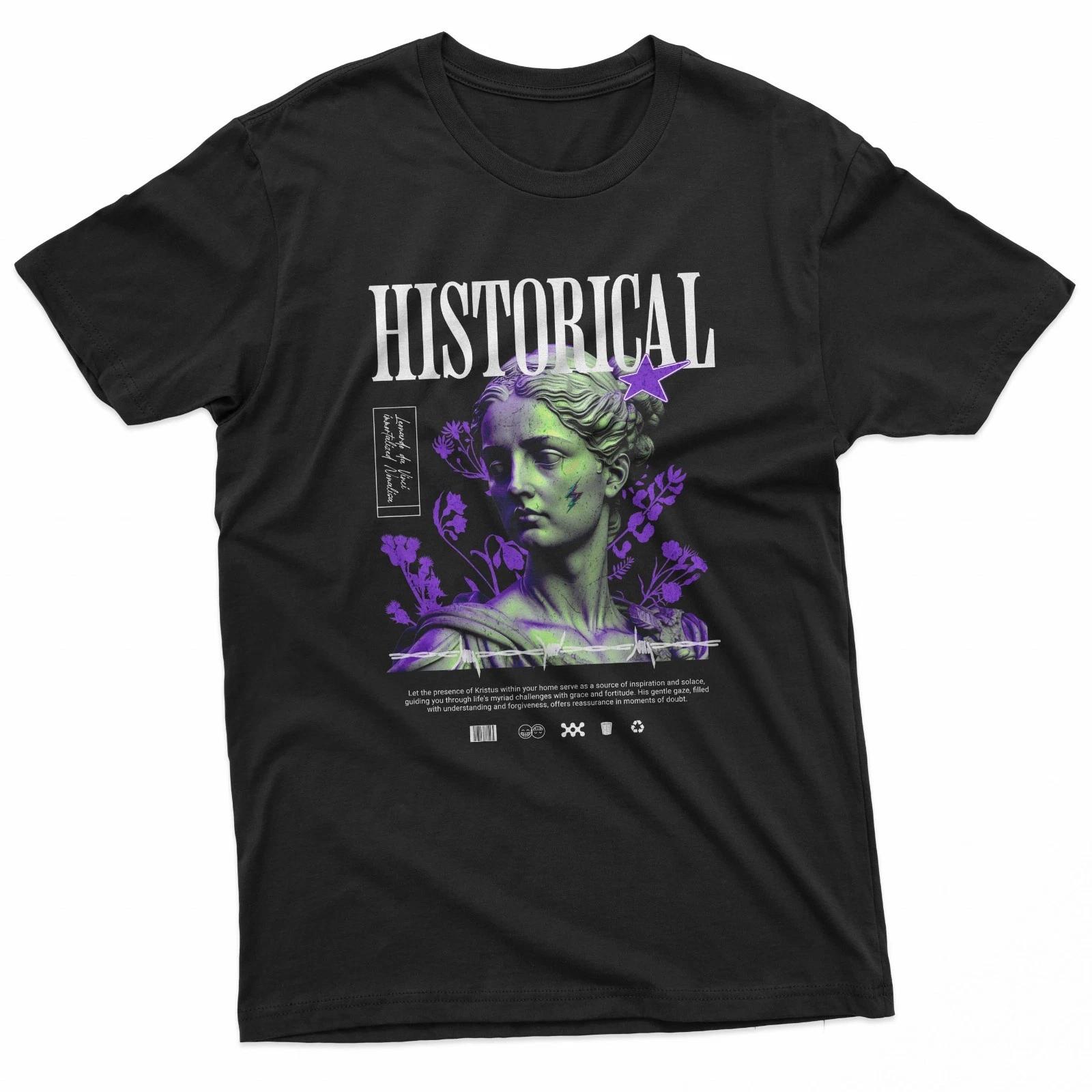 Historical Greek Sculpture Cyberpunk Art T-Shirt L