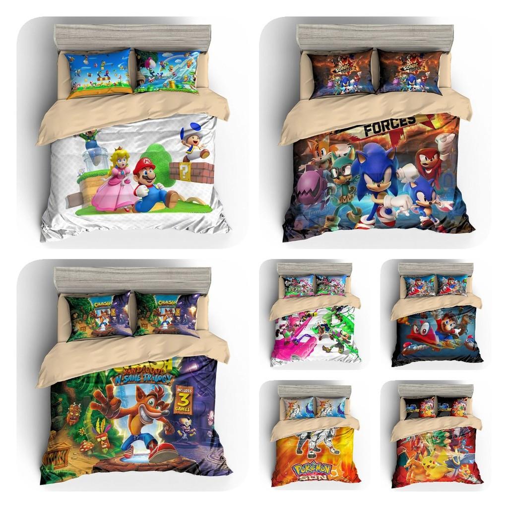 High-quality Digital Print Three Piece Bedding Set Including Pillowcases And Duvet Cover For Stylish Bedrooms