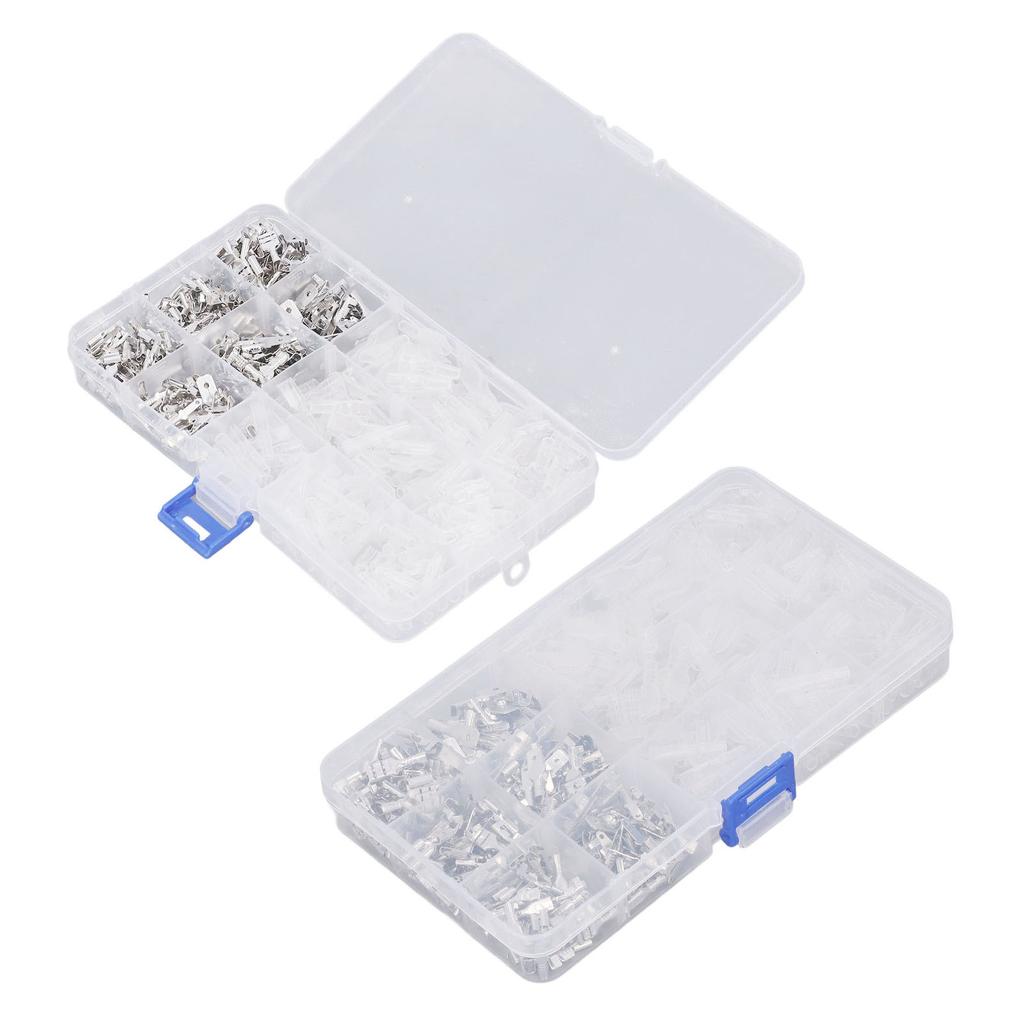 480 Pcs Male Female Spade Wire Connectors 2.8mm 4.8mm 6.3mm Copper Tin Plated Wire Terminals with