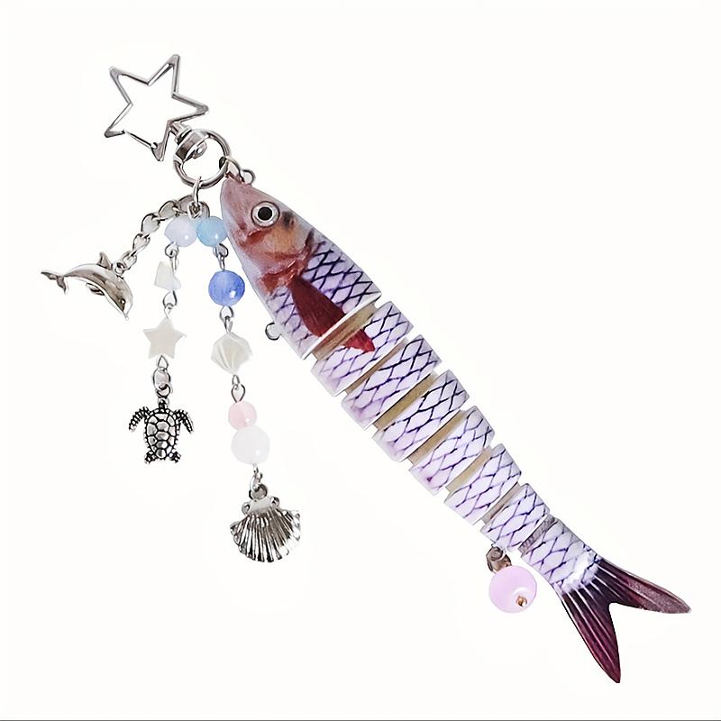 

1 шт. Подвеска из бусин, Пляжный отдых, Цепочка для мобильного телефона, Оригинальный подарок, Шарм из бусин, Любителям рыбалки, Разноцветный