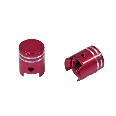 MOTO BASE Motorcycle Air Valve Cap | MBAP-AVC-01 | Red (Piston Type)