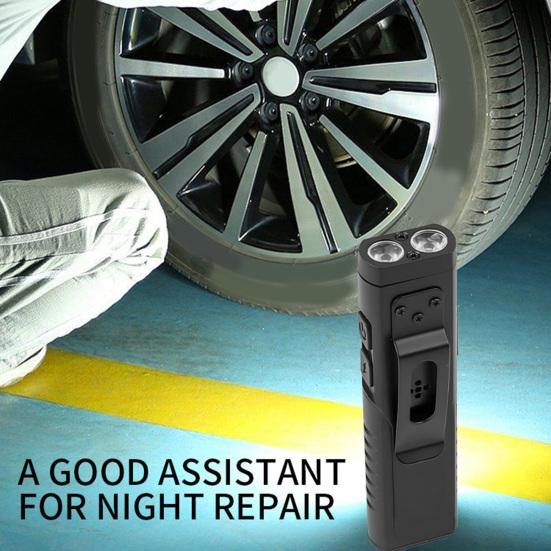 Multi-functional Flashlight with Back Clip USB Rechargeable IPX4 Waterproof Work Lamp Magnetic Portable Outdoor Camping Hiking Emergency Lamp