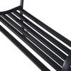 Garden/Patio Bench, Cast Iron Steel, 2 Seats, 127 x 60 x 87 cm, Max Load 240 kg, Black