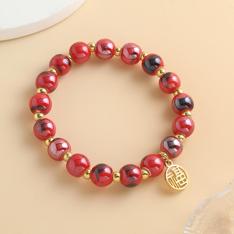 1Pcs Ceramic Bracelet Hand Chain Couple Hand Chain Beaded Bracelet