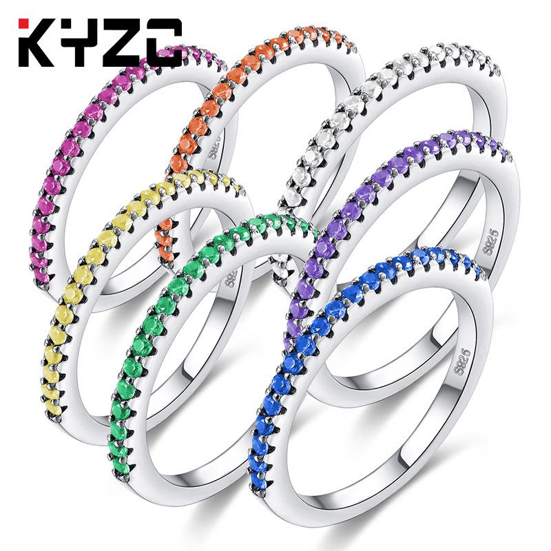 Elegant European-American Zircon Silver Ring for Women - Popular All-Match Jewelry Accessory