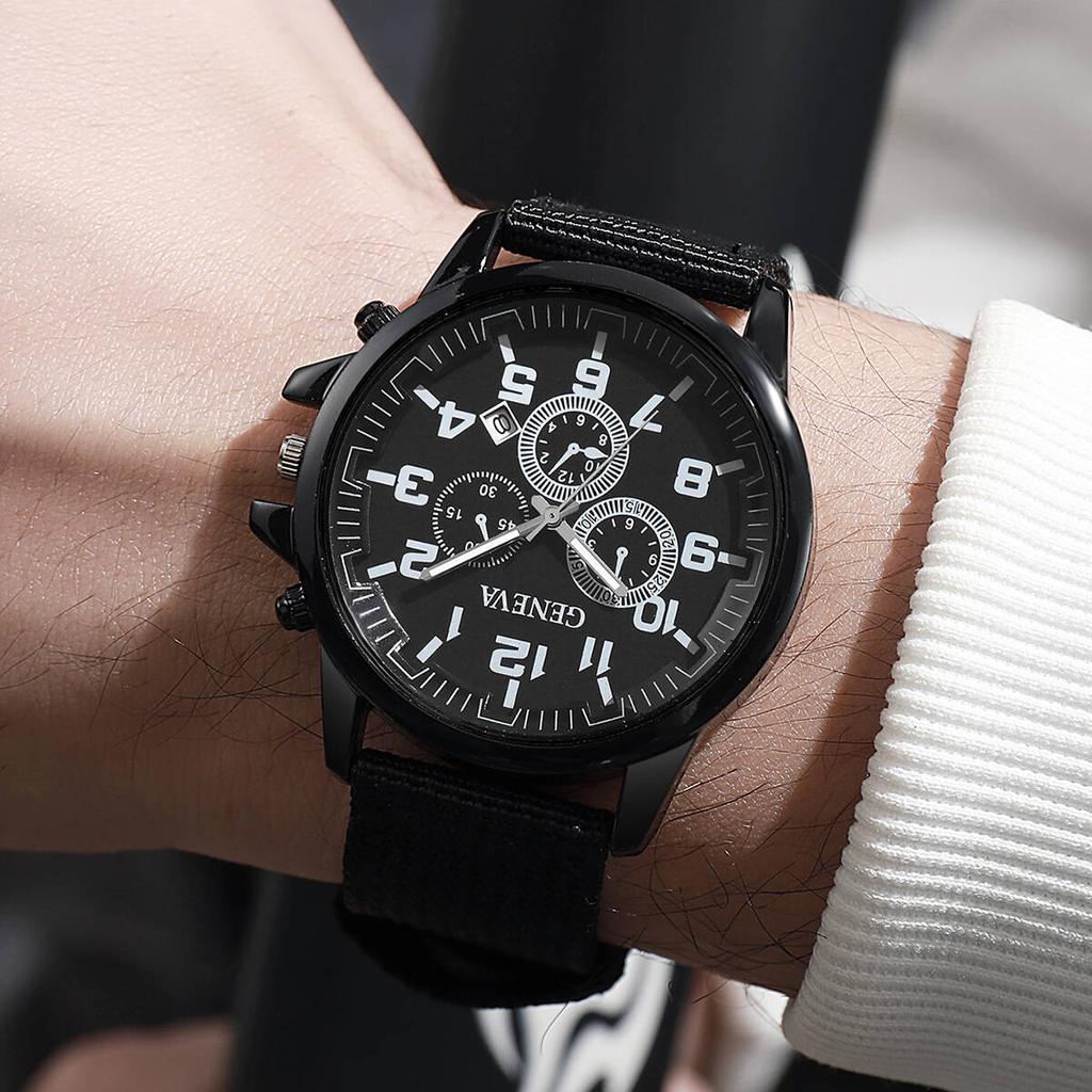 Fashion Mens Military Watch Casual Nylon Sports Quartz Watch With Calendar Reloj Hombre