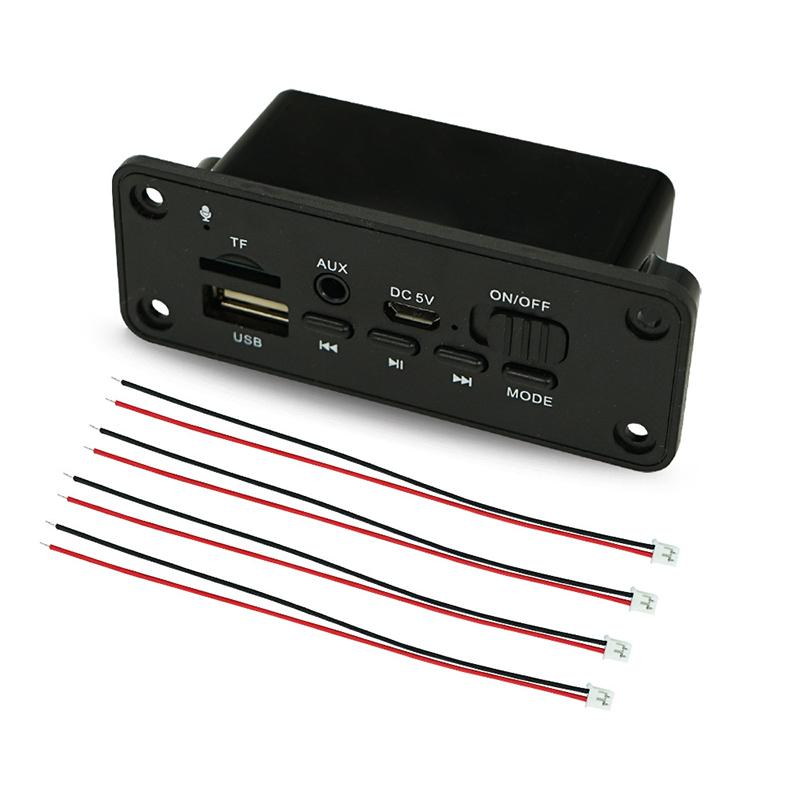 Bluetooth 5.0 MP3-Decoder-Board-Modul 2 x 3 W Lautsprecher Auto-FM-Radio-Modul 5 V Unterstützung für die Aufnahme von Anrufen Freisprechfunktion