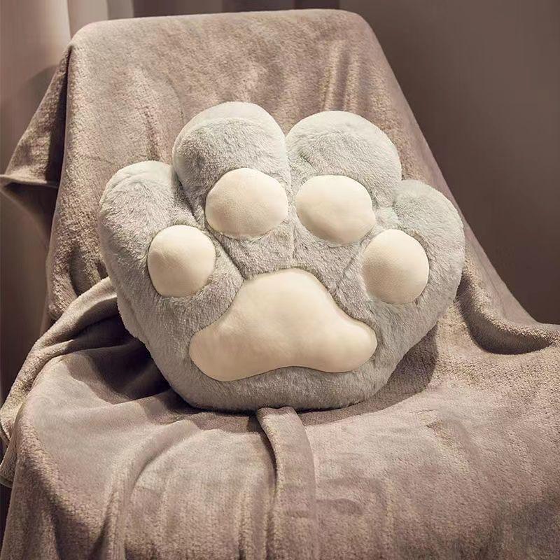 Cat Paw Blanket & Pillow: 2-in-1 Hand Warmer, Throw, & Nap Cushion