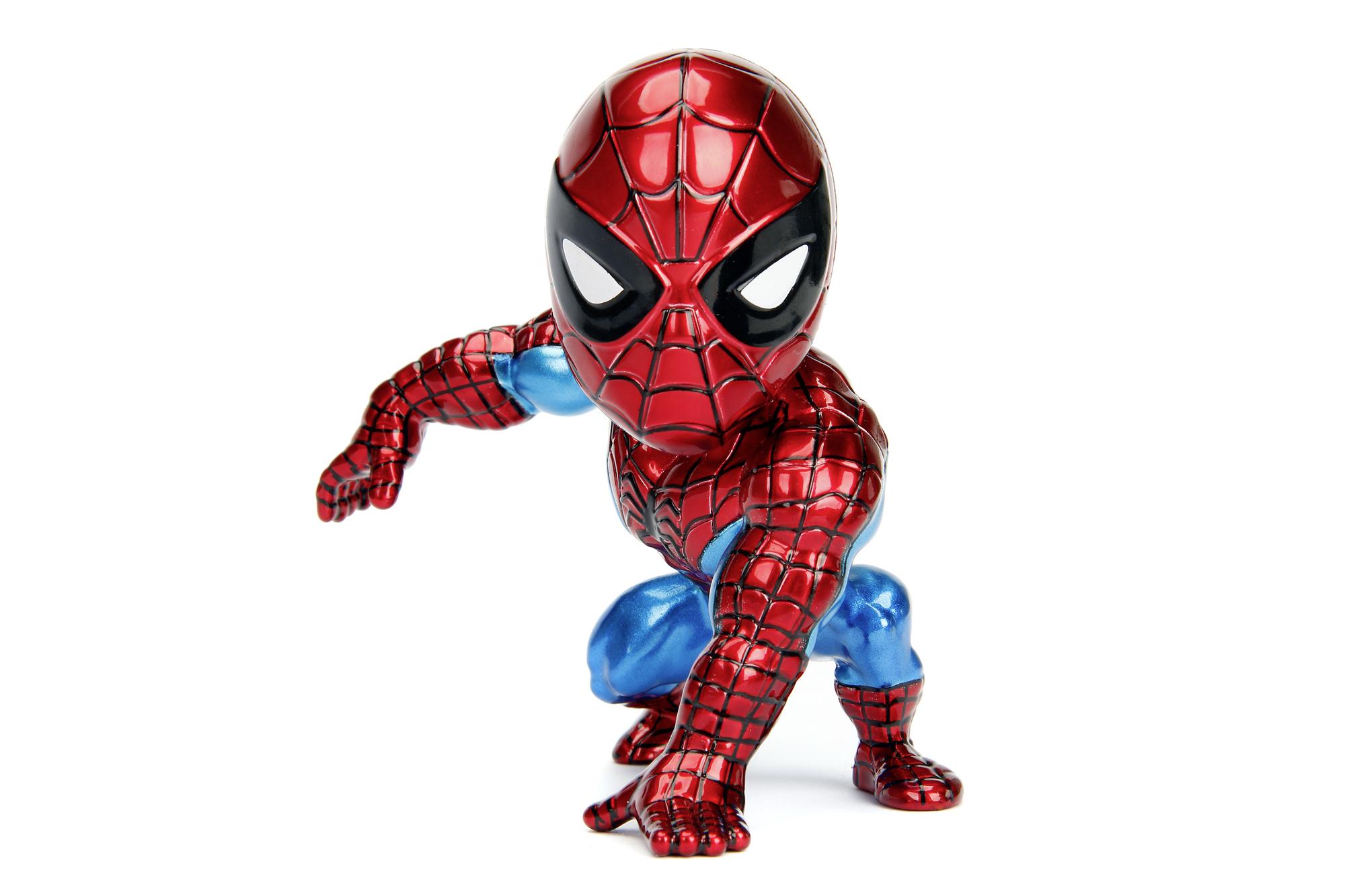 Jada Blu Marvel 4" Figura Classica Di Spiderman - Immagine 5