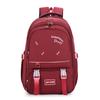 Solid Color Simple Letter Print Student Casual Backpack For School Use Day