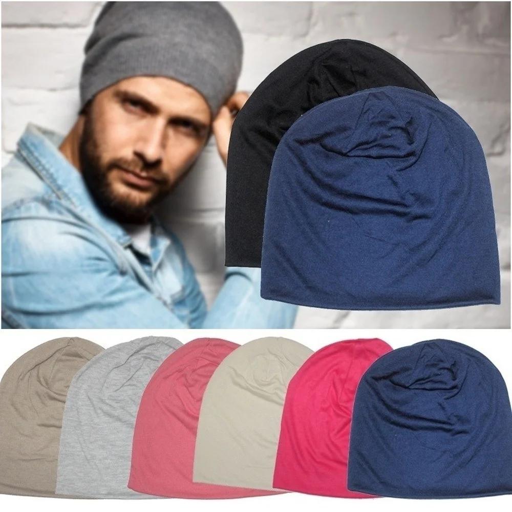 Women's Plain Beanie Hat Spring Cotton Slouchy Beanie for Women Man Knitted Bone Hat Ladies Skullies Cap Outdoor Chemo Cap