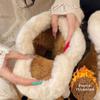 Women's Winter Warm Fur Snow Boots Lace Up Fluffy Plush Platform Ankle Boots for Women Thick Bottom Non Slip Cotton Padded Shoes