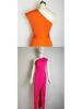 One-Shoulder High-Waist Slit Dress