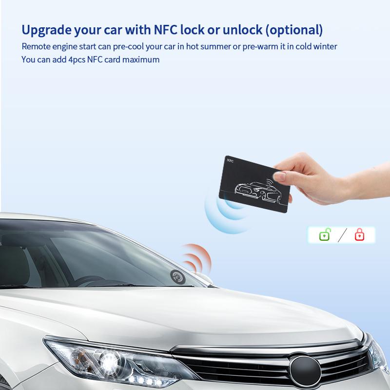 Quality Easyguard passive keyless entry car alarm hopping code auto start starter push button start NFC keypad DC12V
