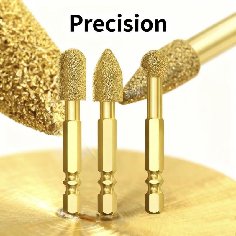 1Pcs Polish The Drill Bit Iron Stainless Steel Ceramic Tile Fits Drill Diamond Grinding Head Tile Rotary File Polishing Head