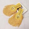 1Pair Multipurpose Shoulder Pad Epaulettes Colorful Brooch Board Tassel Fringe Epaulets With Buckle Jackets Overcoats Epaulett