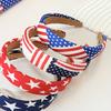 Women Headband USA Flag Independence Day Stars Stripes Pattern Headband Sponge Filling Non-Slip Hair Hoop Holiday Party Hair Accessory