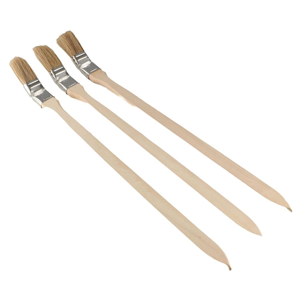 Long Handle Elbow Elbow Paint Brush Solid Wood Handle Universal Bristle Brush  Painting