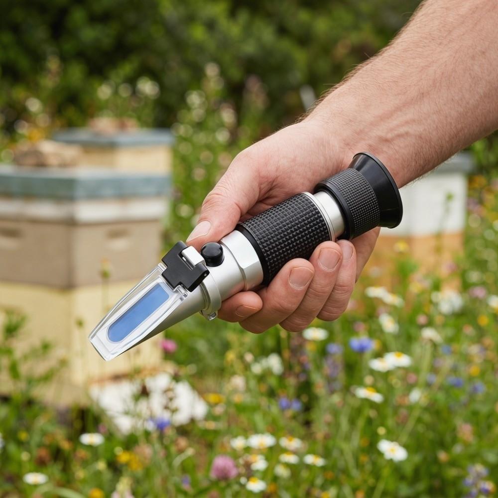 Stainless Steel Portable Bee Tools Handheld Honey Concentration Meter  Honey Moisture