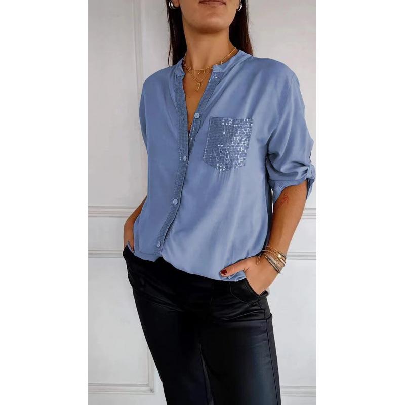2024 Cross-Border Commuter Rhinestone Shirt