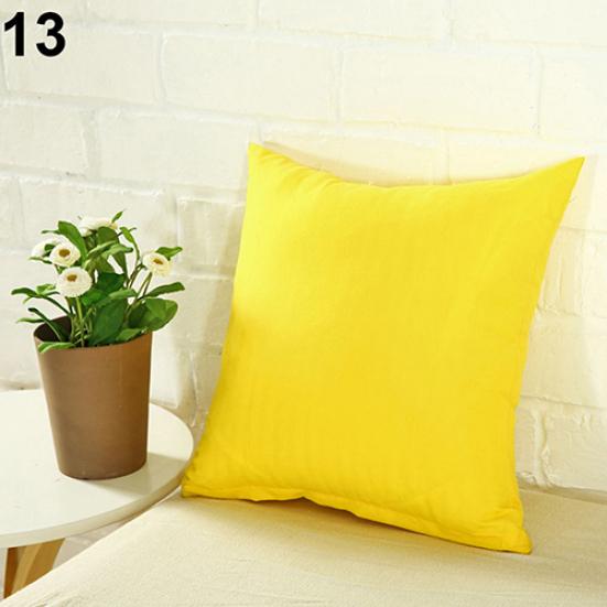 Fashion Simple Solid Color Throw Cushion Square Cover Pillow Case Home Decor