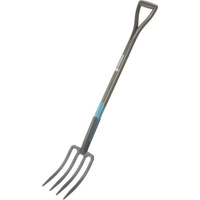 Fourche À Bêcher NatureLine®– Manche Bois 100% FSC® – Poignée Ergo En D – Dents Acier Trempé – Garantie 10 Ans (17002-20)