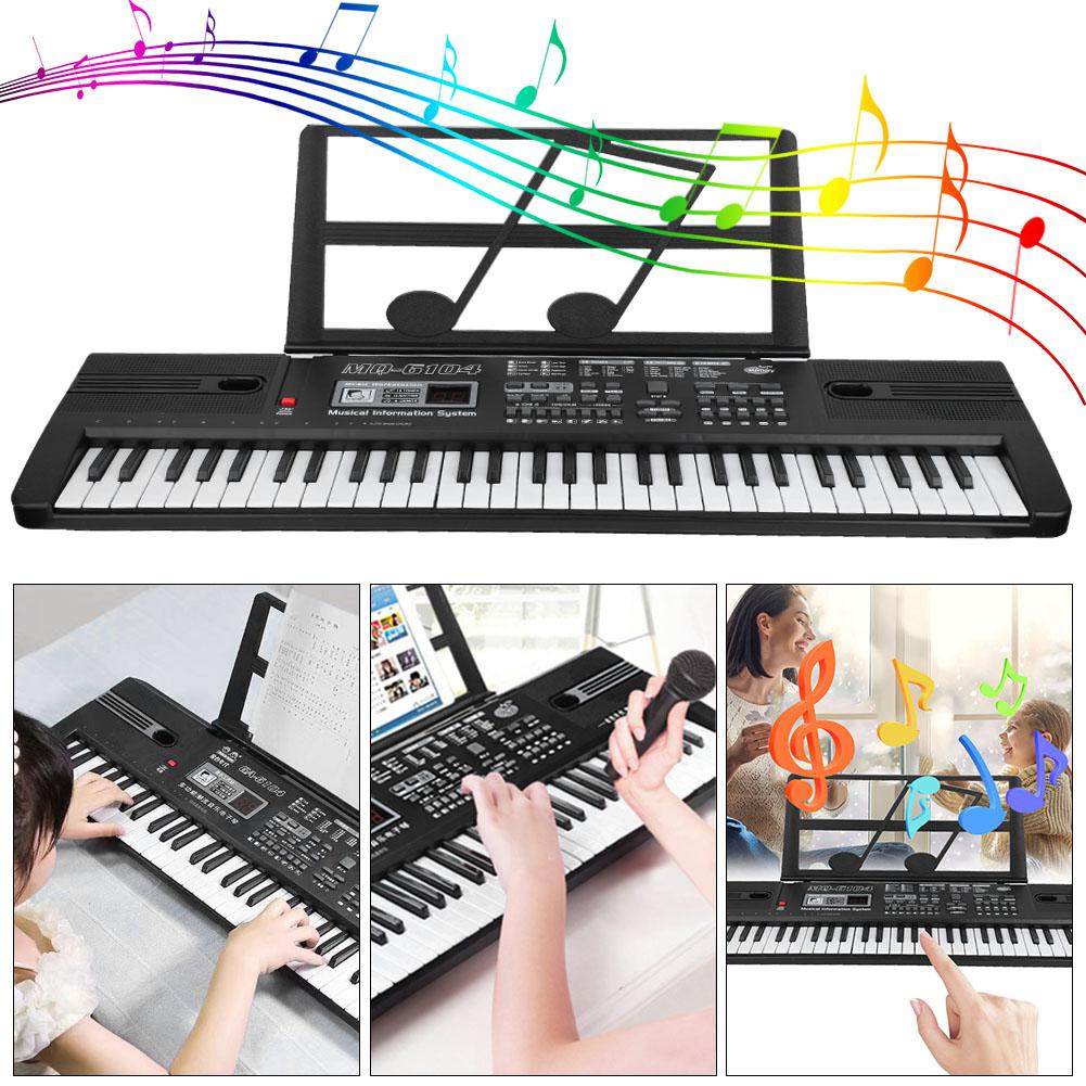 61 Keys Digital Music Electronic Organ Portable Keyboard with Microphone for Children