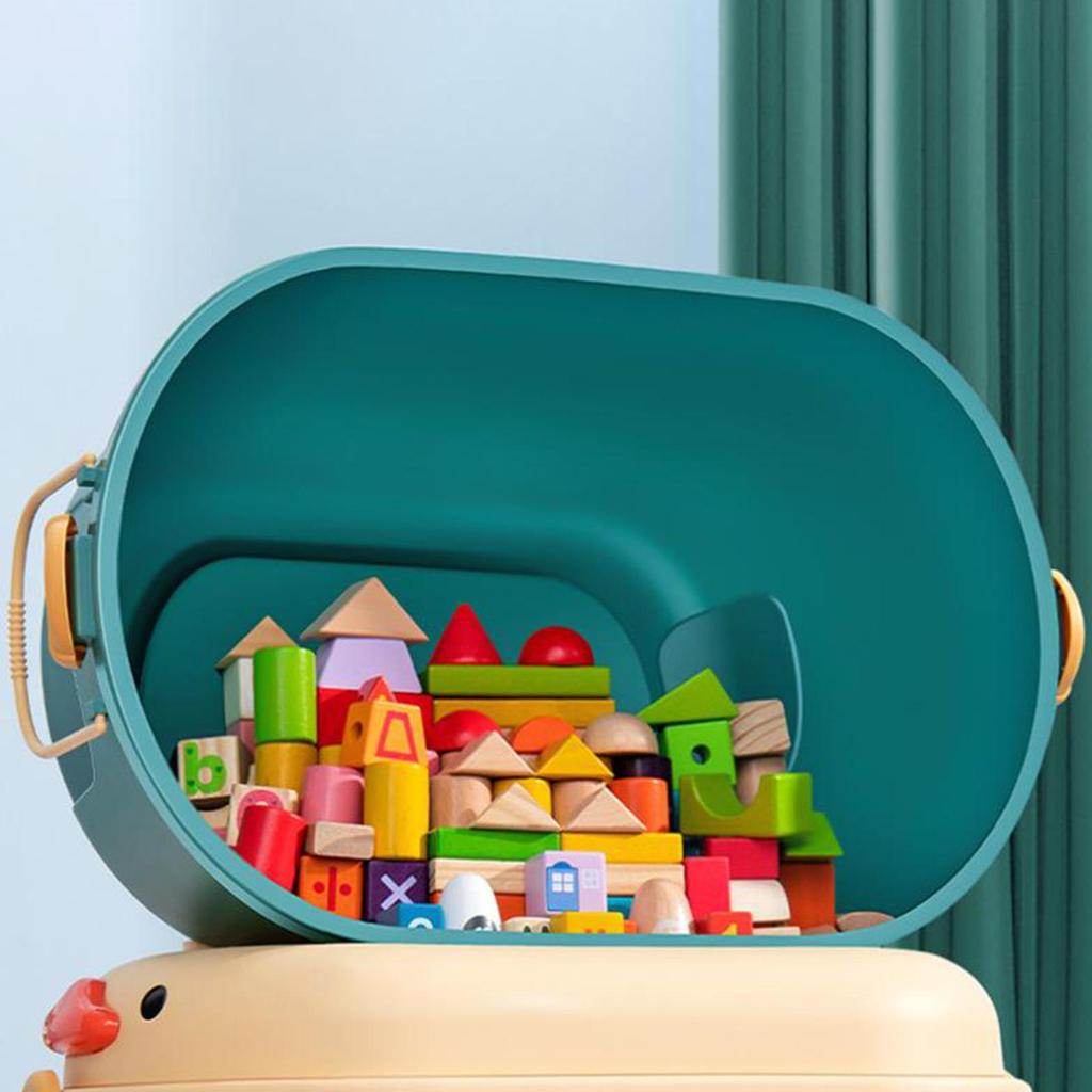 Design Toy Chest with Wheels Storage Solution for Kids' Play Area