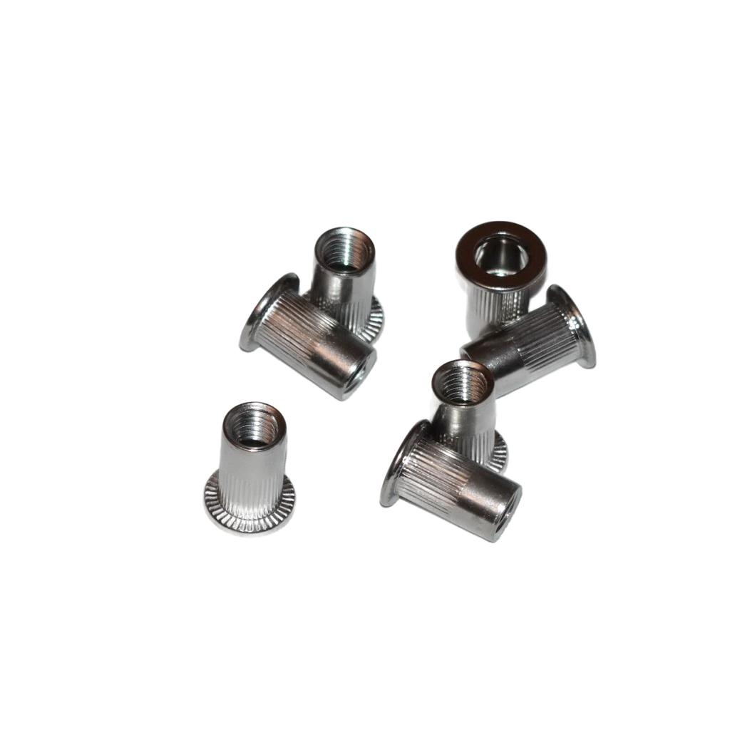 Stainless Steel Cylindrical Rivet Nut A2 M8X16. 20 Pcs. Fastening Range 1-3.5