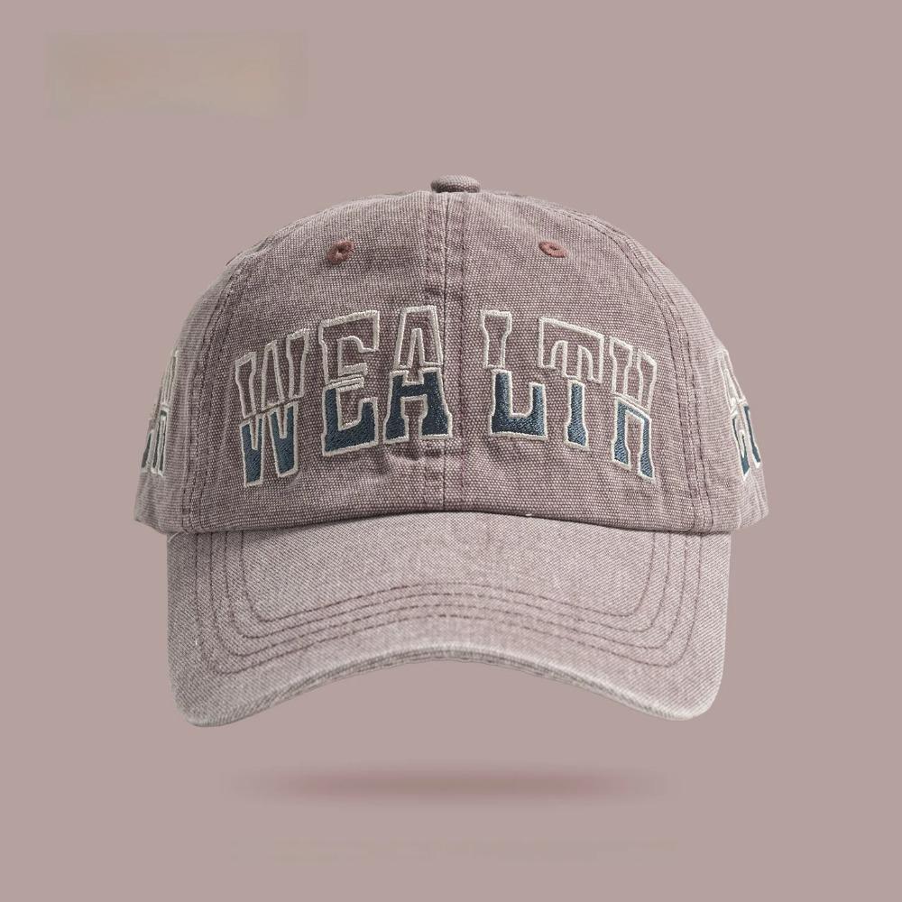 Retro Washed Baseball Cap for Men Women, Polyester Material with Letter Design, Adjustable Strap Closure,Suitable for Daily Wear