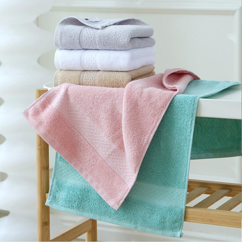 70x140/34x75cm Cotton Bath Towel 20 Colors Jacquard Face Shower Towels Soft Thick Large for Adults Kids Home Bathroom Spa Beach
