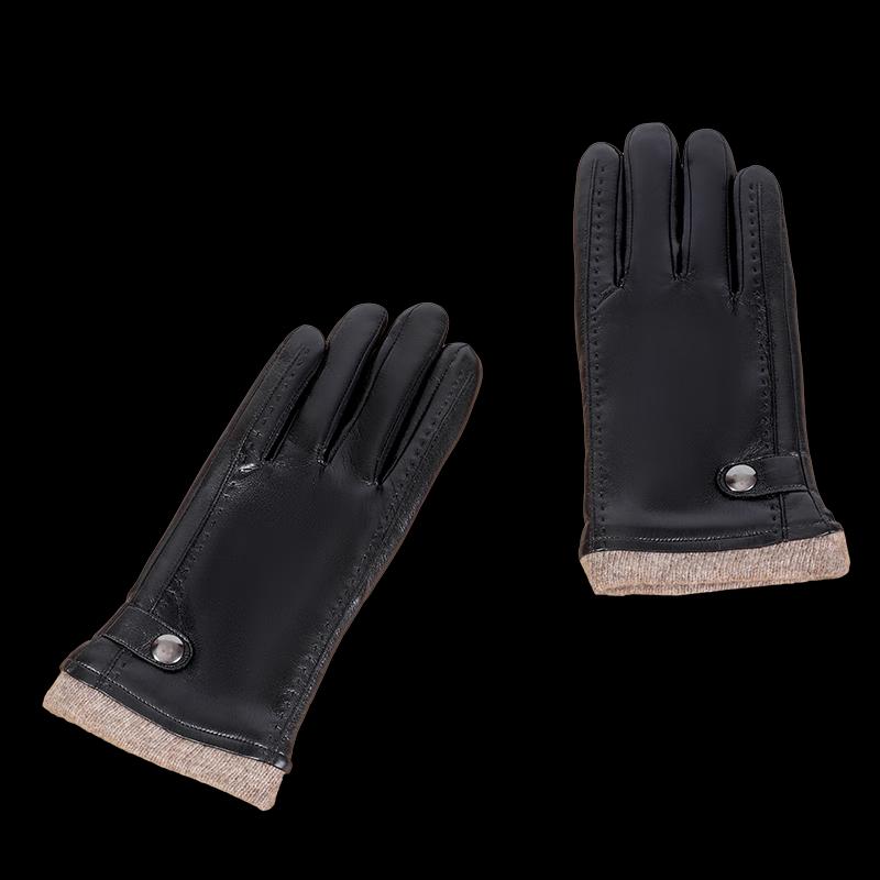 Aisiyalan A-F727 Men's Soft Leather Wool Gloves