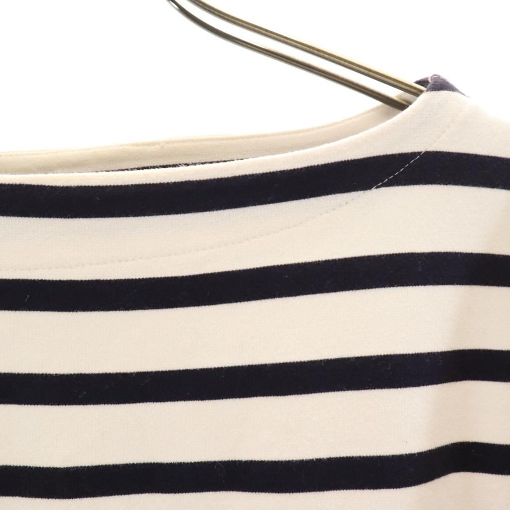 Traditional Weatherwear Made In Japan Border Pattern 7 Minutes Sleeve Cropped Basque Shirt Women Used