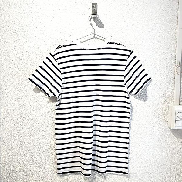 Moomin Snufkin Embroidered Border T-Shirt White/Navy Kesacak Series