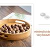 Serving Tray Bamboo Wood Color Round Tray For Water Tea Coffee Cakes 30 X 30 X 4 Cm