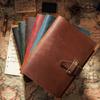 Genuine Leather A5 Business Planner Binder - Retro Style