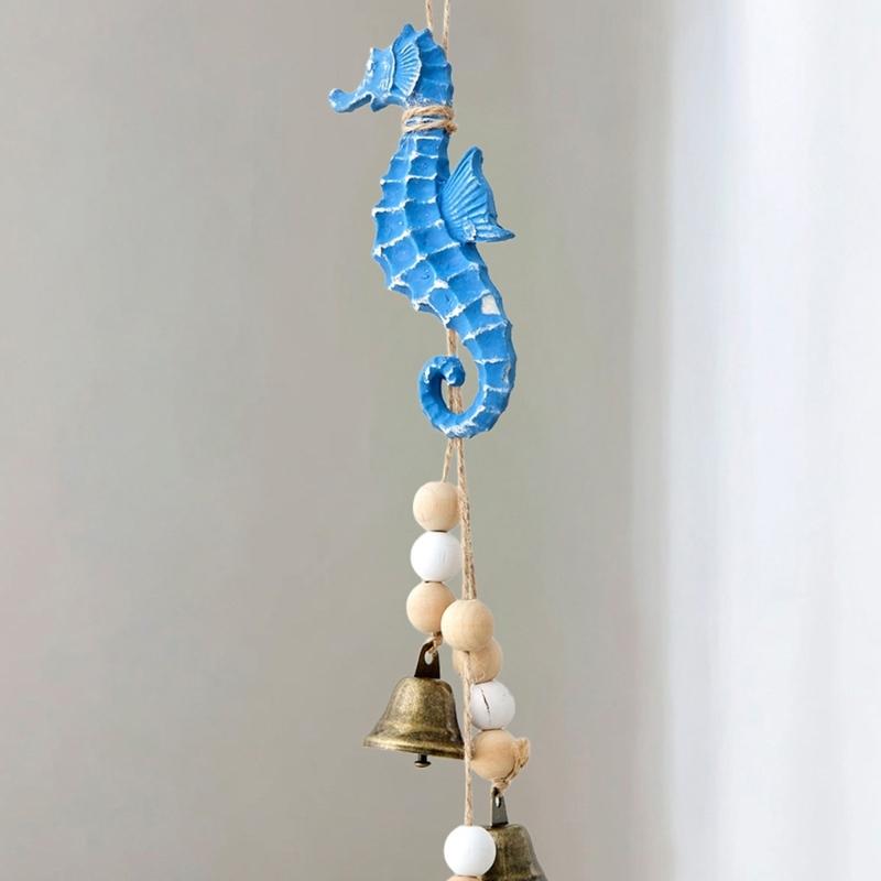 Turtles/Seahorses/Starfishs Wind Chimes Garden Decors Hanging Ornament Windchime for Mediterraneans Themed Home Decors