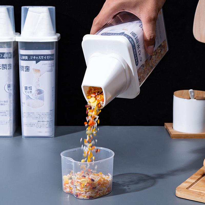 Küchen Lebensmittelbehälter Versiegelt Frischhaltebox Getreidebehälter Aufbewahrung Küchensortierung Reisaufbewahrungsbox Behälter Flaschen und Gläser