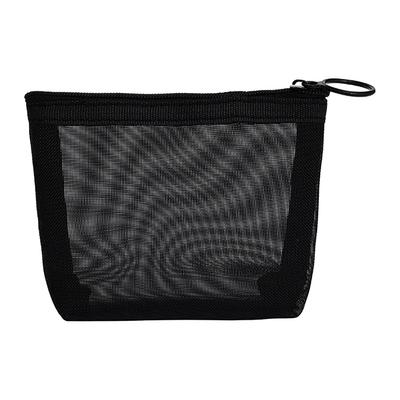 Mesh Makeup Bag Large Capacity Zipper Closure Travel Cosmetic Pouch Mesh Toiletry Organizer