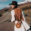 Bohemian Vintage Fringe Embroidered Vest Women Short Waistcoat Ethnic Style Travel Outfit